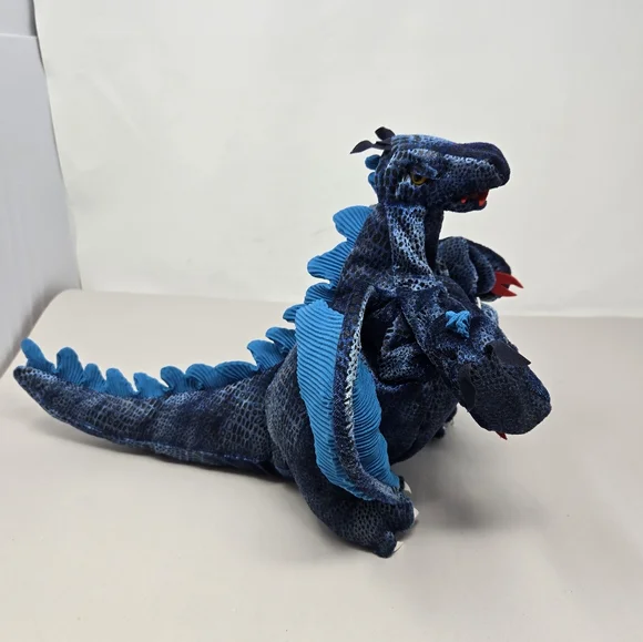 Folkmanis Three-Headedblue Dragon Hand Puppet Storytelling Play Fun For Kids - Picture 5 of 16
